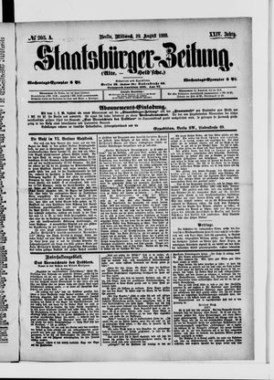 Staatsbürger-Zeitung vom 29.08.1888