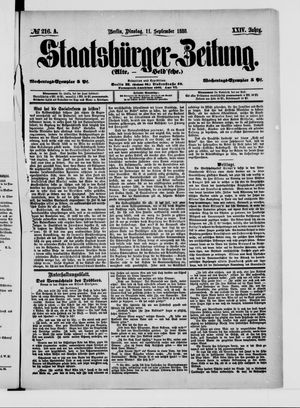 Staatsbürger-Zeitung vom 11.09.1888