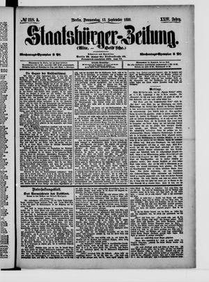 Staatsbürger-Zeitung vom 13.09.1888