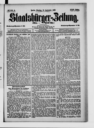 Staatsbürger-Zeitung vom 18.09.1888