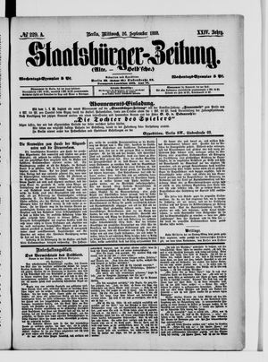 Staatsbürger-Zeitung vom 26.09.1888