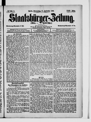 Staatsbürger-Zeitung vom 27.09.1888