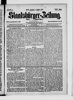 Staatsbürger-Zeitung vom 07.10.1888