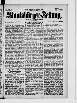Staatsbürger-Zeitung vom 14.10.1888