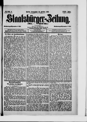 Staatsbürger-Zeitung vom 20.10.1888