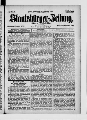 Staatsbürger-Zeitung vom 29.11.1888