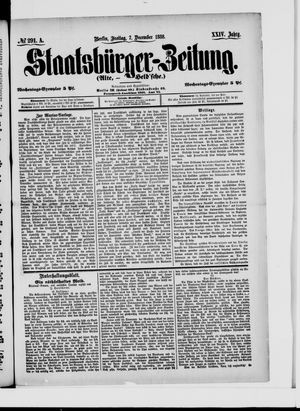 Staatsbürger-Zeitung vom 07.12.1888
