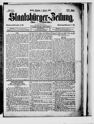 Staatsbürger-Zeitung on Jan 1, 1889
