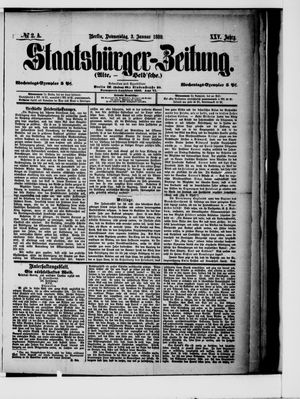 Staatsbürger-Zeitung on Jan 3, 1889