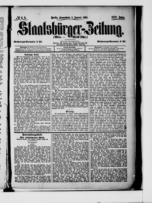 Staatsbürger-Zeitung vom 05.01.1889