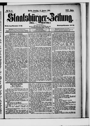 Staatsbürger-Zeitung on Jan 13, 1889