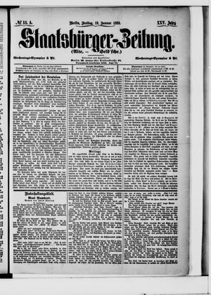 Staatsbürger-Zeitung on Jan 18, 1889