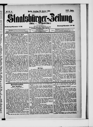 Staatsbürger-Zeitung on Jan 20, 1889