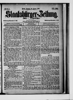 Staatsbürger-Zeitung on Jan 22, 1889