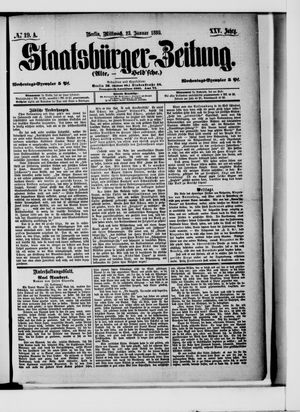 Staatsbürger-Zeitung on Jan 23, 1889