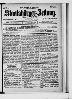Staatsbürger-Zeitung on Jan 26, 1889