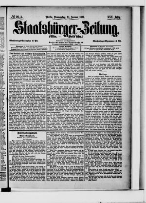 Staatsbürger-Zeitung on Jan 31, 1889