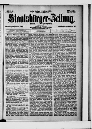 Staatsbürger-Zeitung on Feb 1, 1889