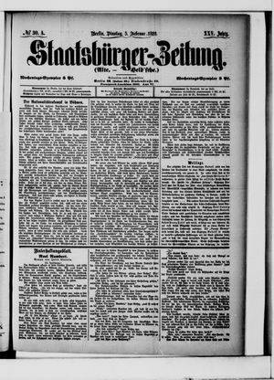 Staatsbürger-Zeitung on Feb 5, 1889