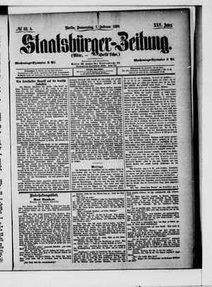 Staatsbürger-Zeitung on Feb 7, 1889