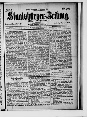 Staatsbürger-Zeitung on Feb 13, 1889