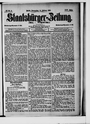 Staatsbürger-Zeitung on Feb 14, 1889