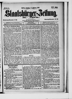 Staatsbürger-Zeitung on Feb 17, 1889