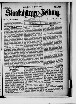 Staatsbürger-Zeitung vom 19.02.1889