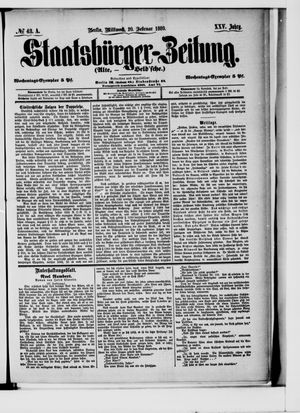 Staatsbürger-Zeitung vom 20.02.1889