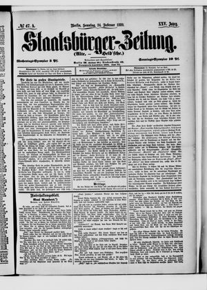 Staatsbürger-Zeitung on Feb 24, 1889