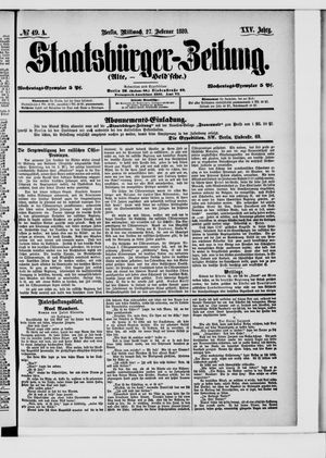 Staatsbürger-Zeitung vom 27.02.1889