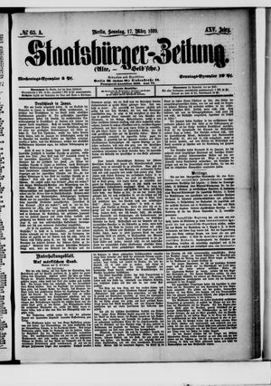 Staatsbürger-Zeitung vom 17.03.1889