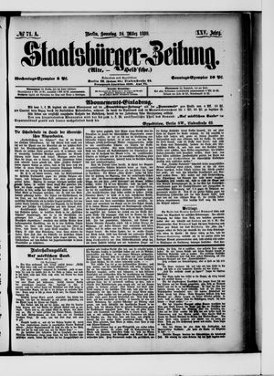Staatsbürger-Zeitung on Mar 24, 1889