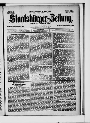Staatsbürger-Zeitung on Apr 4, 1889