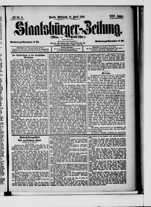 Staatsbürger-Zeitung on Apr 10, 1889