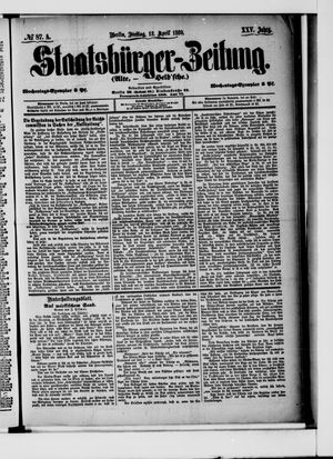 Staatsbürger-Zeitung on Apr 12, 1889
