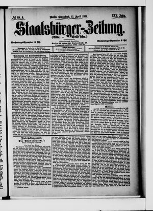 Staatsbürger-Zeitung vom 13.04.1889