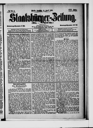 Staatsbürger-Zeitung vom 14.04.1889