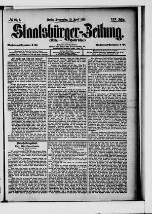 Staatsbürger-Zeitung on Apr 18, 1889