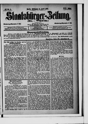 Staatsbürger-Zeitung on Apr 24, 1889