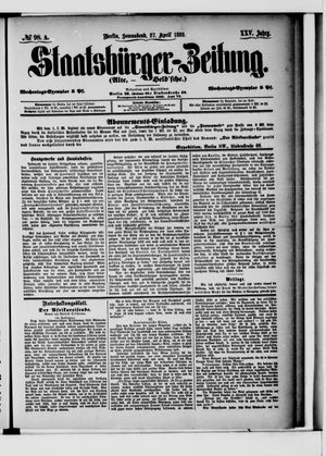 Staatsbürger-Zeitung vom 27.04.1889