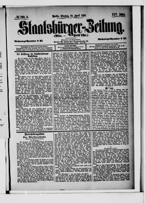 Staatsbürger-Zeitung on Apr 30, 1889