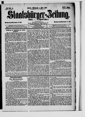 Staatsbürger-Zeitung on May 1, 1889