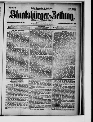 Staatsbürger-Zeitung on May 9, 1889
