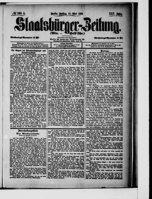 Staatsbürger-Zeitung on May 10, 1889