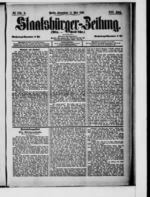 Staatsbürger-Zeitung on May 11, 1889