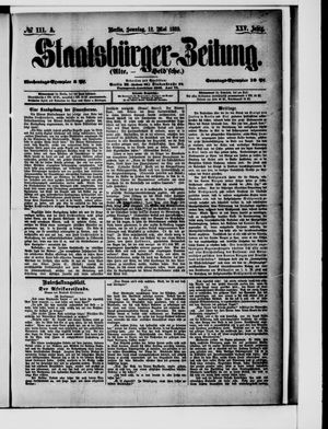 Staatsbürger-Zeitung on May 12, 1889