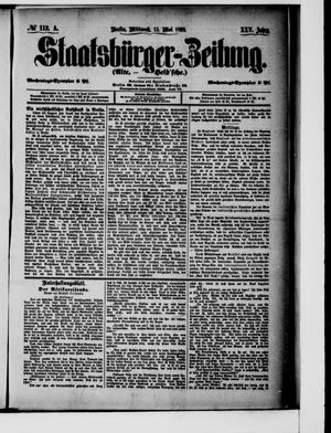 Staatsbürger-Zeitung on May 15, 1889
