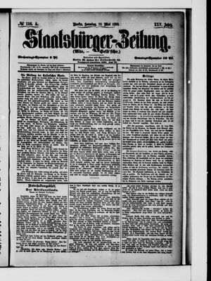 Staatsbürger-Zeitung on May 19, 1889