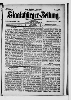 Staatsbürger-Zeitung vom 01.06.1889